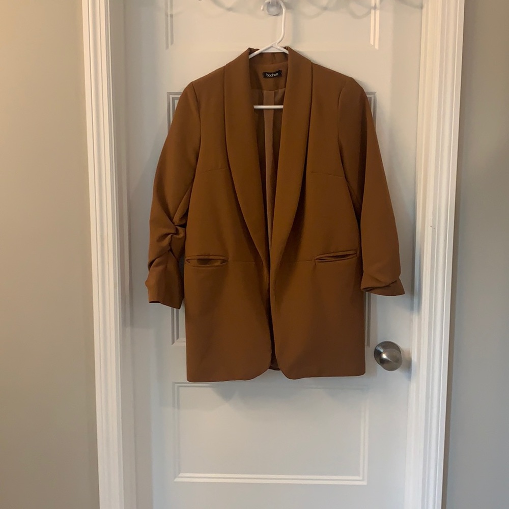 Cognac Color Blazer by Boohoo!